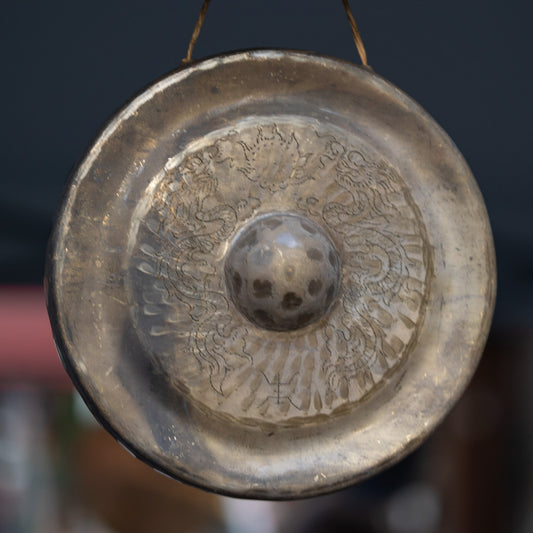 Double Dragon engraved 9.5" Gong