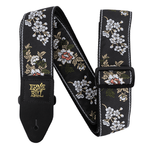 Ernie Ball Classic Jacquard Guitar Strap - White Blossom