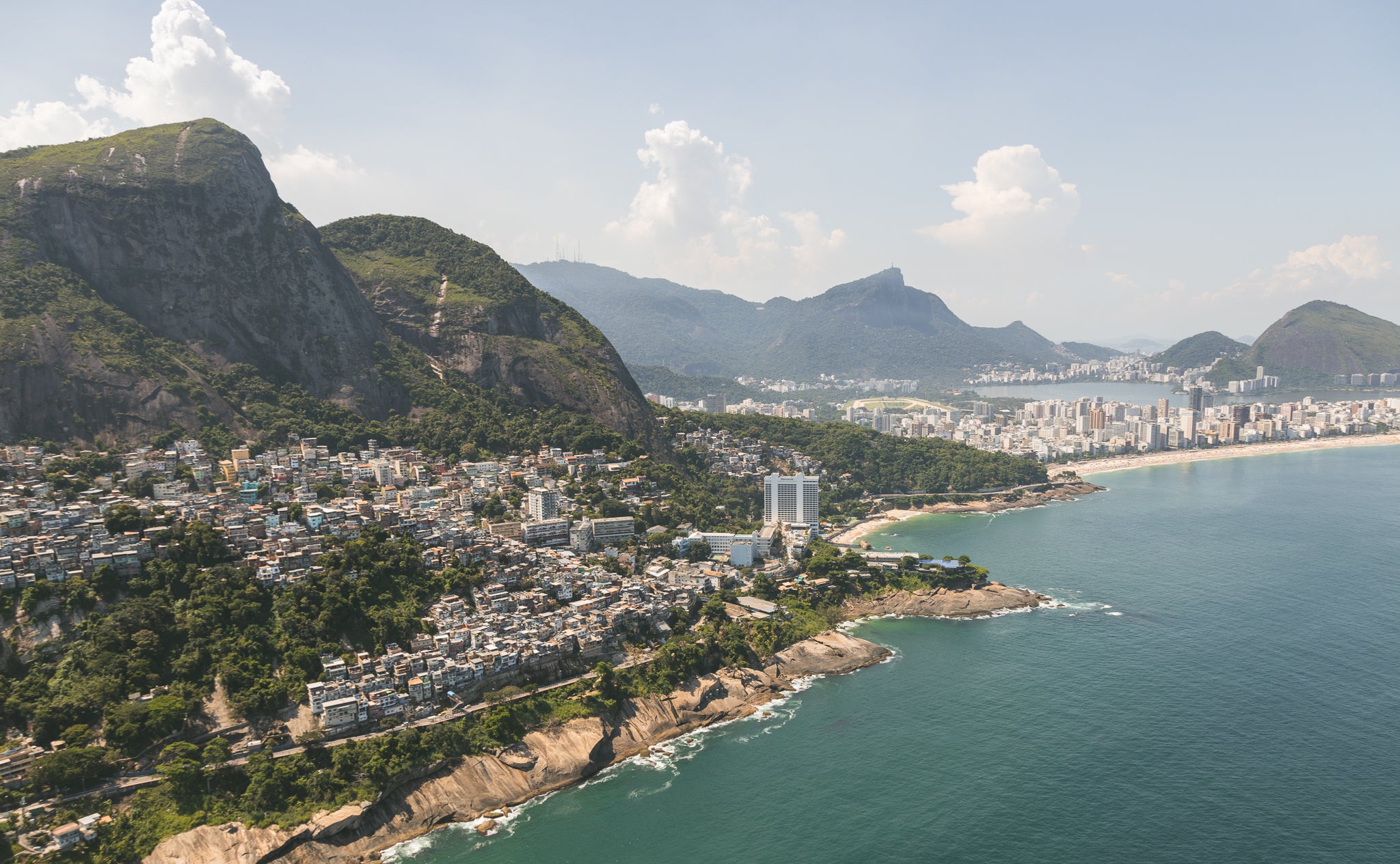 Rio coastline helicopter