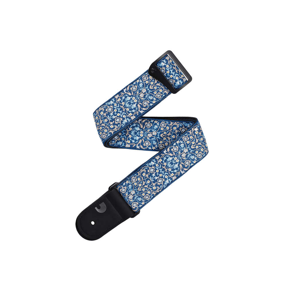 D'Addario Eco-Comfort Blue Persian Woven Guitar Strap
