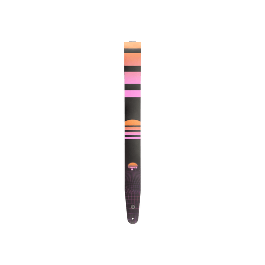 D'Addario Outrun Power Grid Printed Leather Guitar Strap