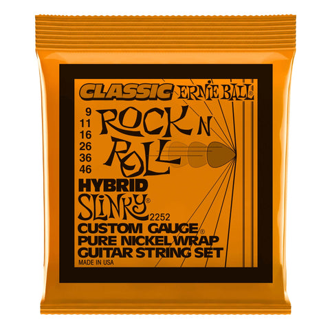 Ernie Ball Hybrid Slinky Classic Rock n Roll Electric Guitar Strings 9-46 Gauge