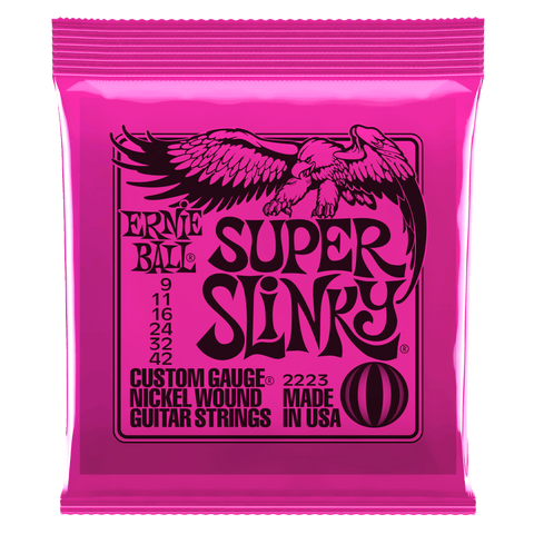 Ernie Ball Super Slinky Nickel Wound Electric Guitar Strings - 9-42 Gauge