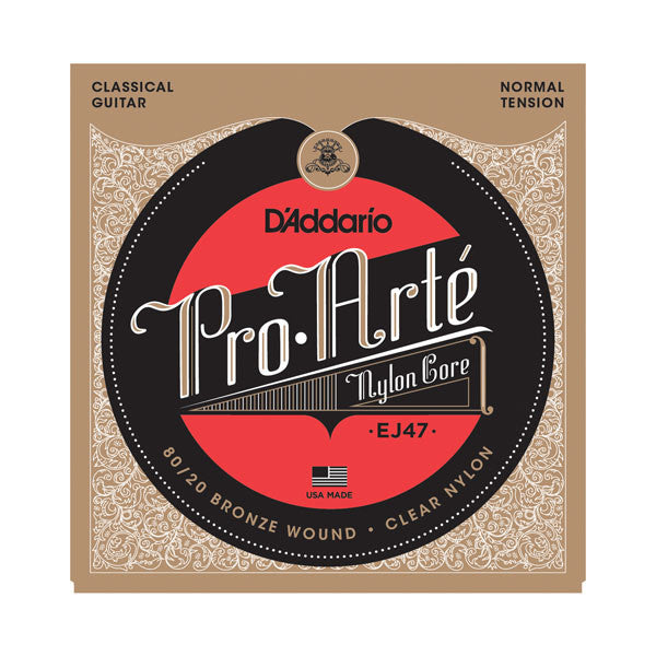 D'Addario EJ47 Pro-Arté 80/20 Bronze Nylon Classical Guitar Strings - Normal Tension