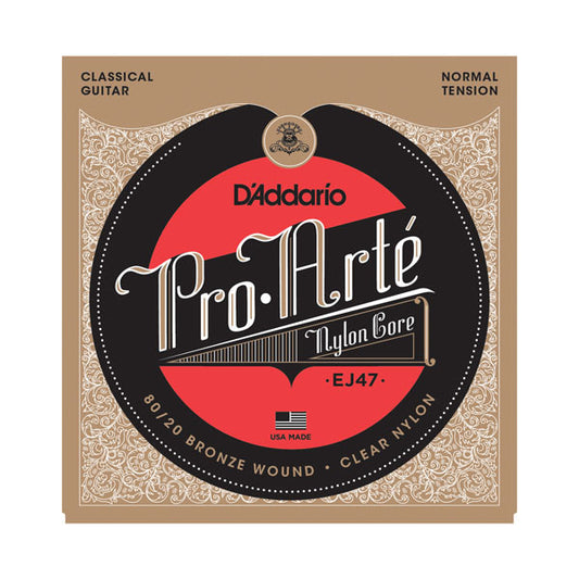 D'Addario EJ47 Pro-Arté 80/20 Bronze Nylon Classical Guitar Strings - Normal Tension