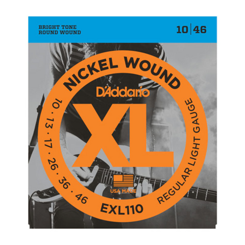 D'Addario Nickel Wound Electric Guitar Strings Regular Light EXL110