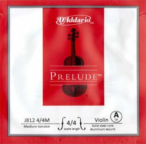 D'Addario J812 4/4M Prelude Violin A String Medium Scale