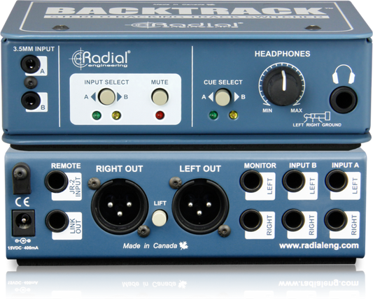 Radial Backtrack Stereo Backing Track Audio Switcher