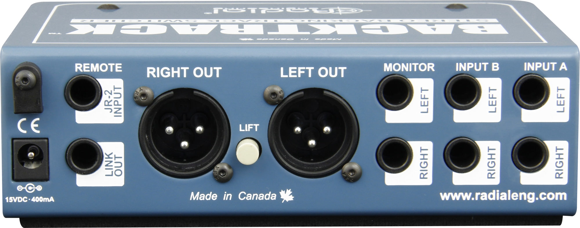 Radial Backtrack Stereo Backing Track Audio Switcher