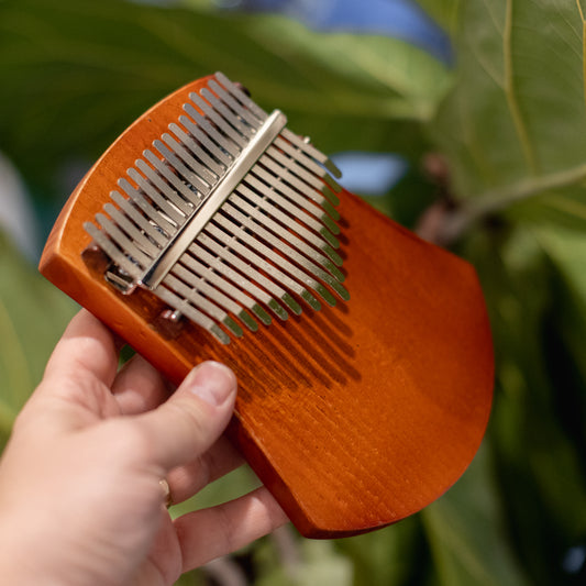 17-Key Hand Drum Solid Wood Kalimba