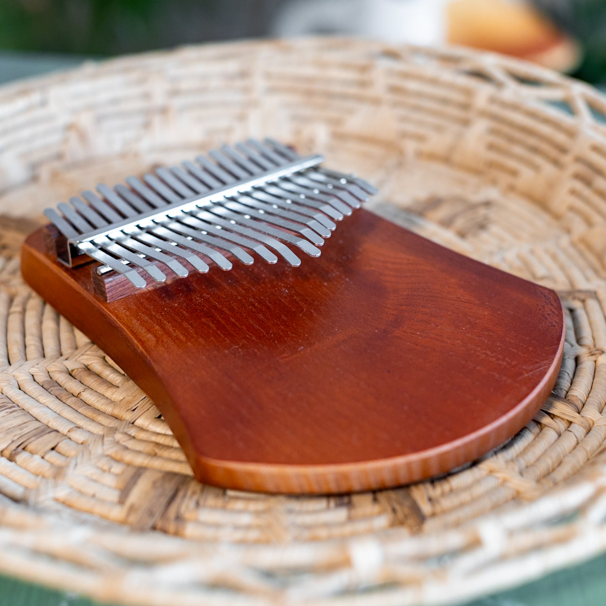 17-Key Hand Drum Solid Wood Kalimba