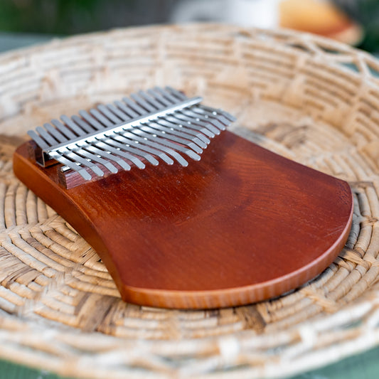 17-Key Hand Drum Solid Wood Kalimba