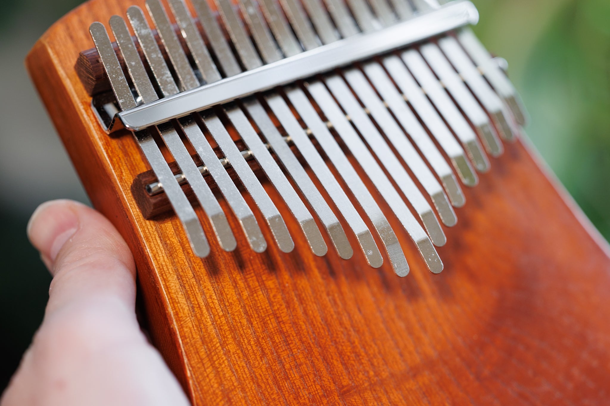 17-Key Hand Drum Solid Wood Kalimba