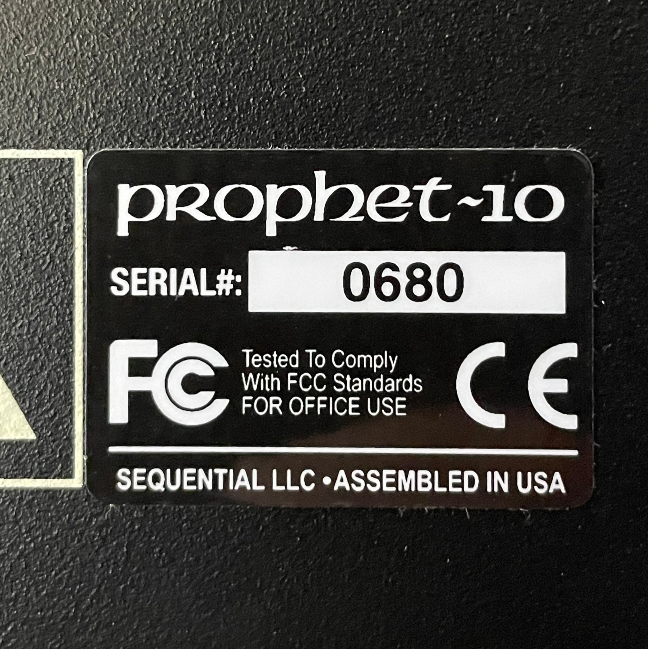 Sequential Prophet-10 Rev4 Analog 10-Voice Polyphonic Synthesizer (studio demo unit)