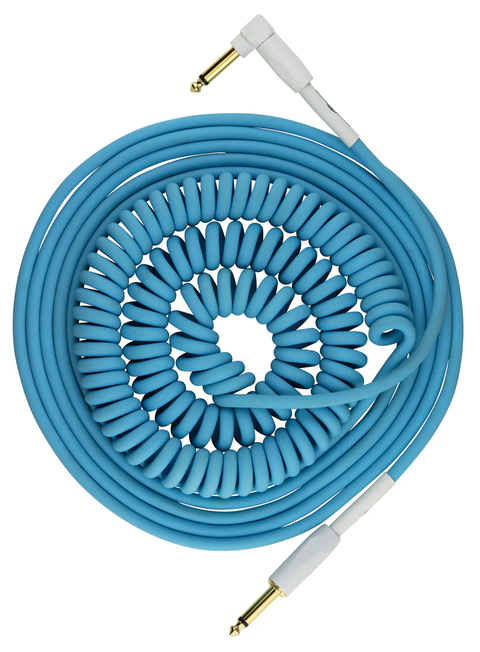 Pig Hog "Half Coil" 30' Instrument Cable - Daphne Blue