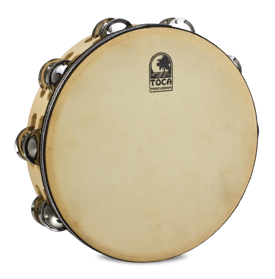 Toca Wood Tambourine - Double Row with 10" Head