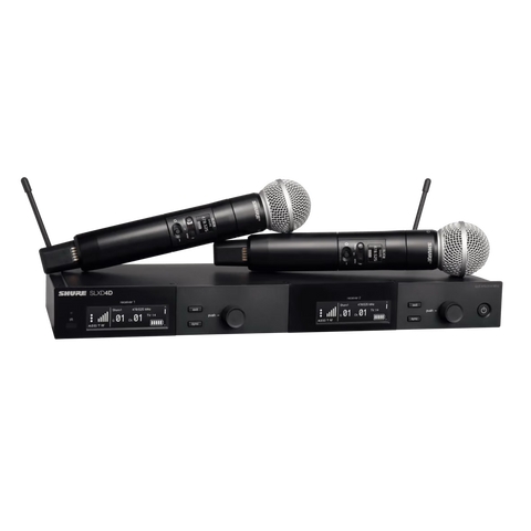 Shure SLXD24D/SM58 Dual Wireless System with 2 SLXD2/58 Handheld Microphone Transmitters