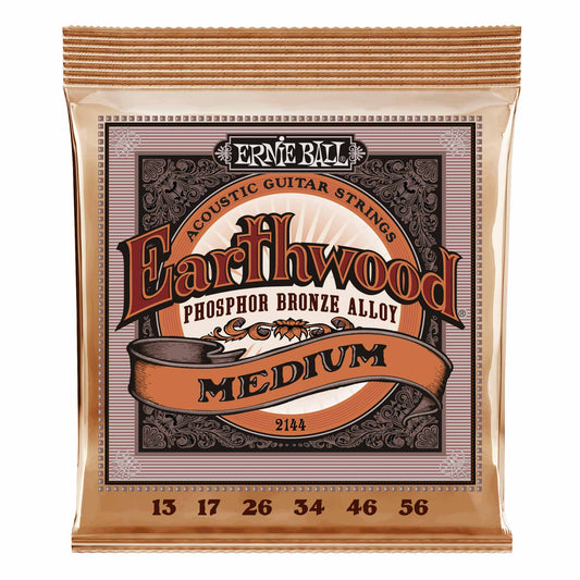 Ernie Ball Earthwood Phosphor Bronze Acoustic Guitar Strings 13-56 Gauge - Medium