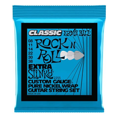 Ernie Ball Extra Slinky Classic Rock n Roll Electric Guitar Strings 8-38 Gauge
