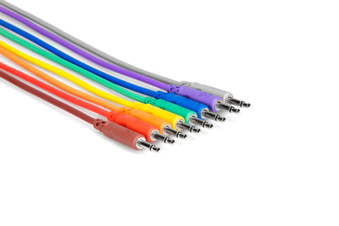 Hosa 3.5mm TS - Same Unbalanced Patch Cables 8-pack