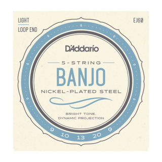 D'Addario Nickel Wound 5-String Banjo Strings Light EJ60