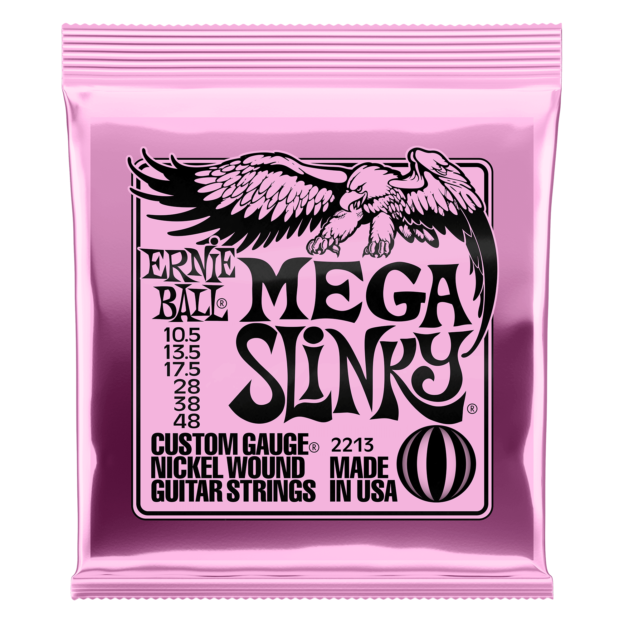 Ernie Ball Mega Slinky Nickel Wound Electric Guitar Strings - 10.5-48 Gauge