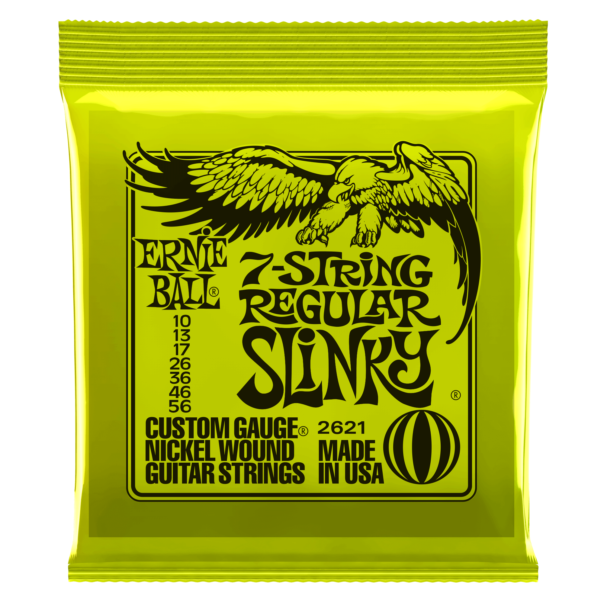 Ernie Ball Regular Slinky 7-String Nickel Wound Electric Guitar Strings - 10-56 Gauge