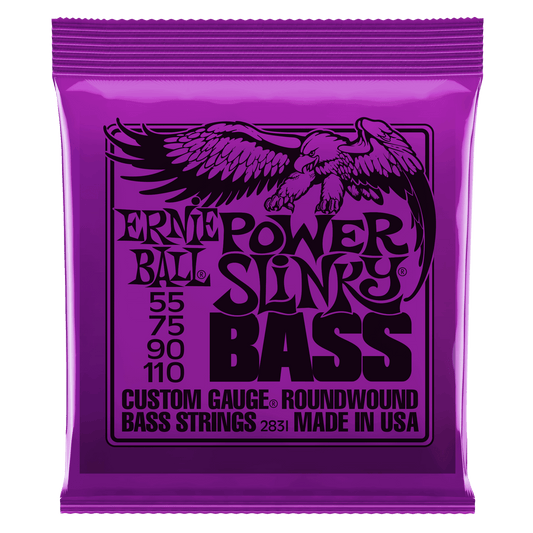 Ernie Ball Power Slinky Nickel Wound Electric Bass Strings - 55-110 Gauge