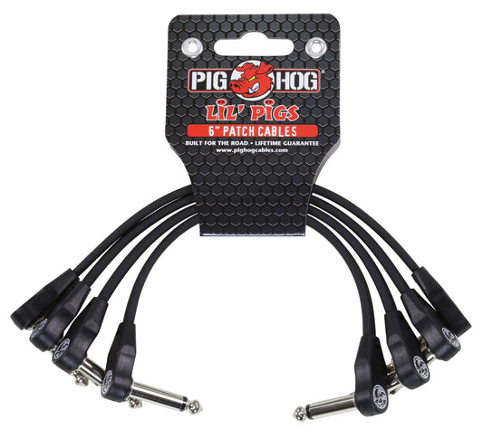 Pig Hog Lil’ Pigs 6” Instrument Patch Cables