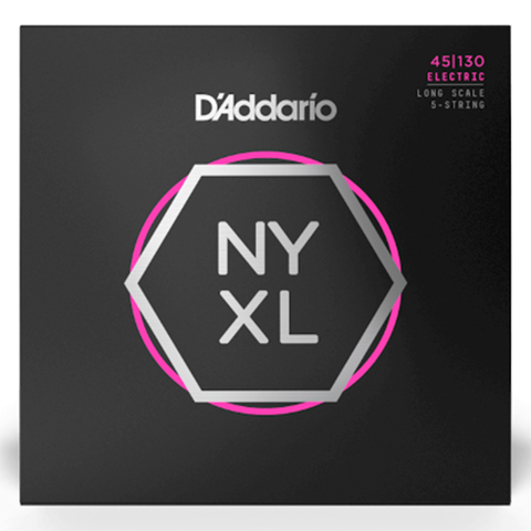 D'Addario NYXL Long Scale 5-String Bass Strings 45-130