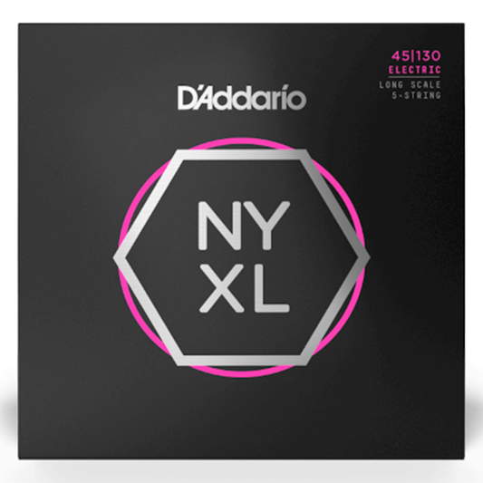 D'Addario NYXL Long Scale 5-String Bass Strings 45-130