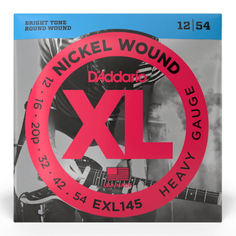D'Addario Nickel Wound Electric Guitar Strings Heavy EXL145