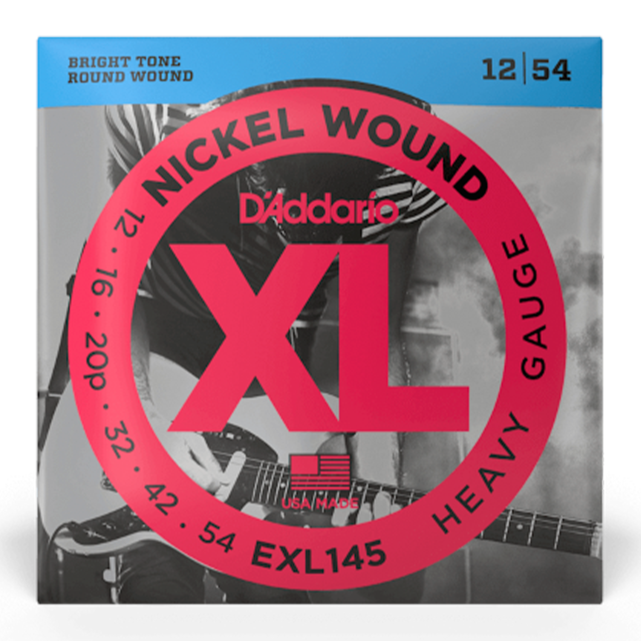 D'Addario Nickel Wound Electric Guitar Strings Heavy EXL145