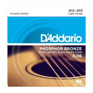 D'Addario Phosphor Bronze Acoustic Guitar Strings Light EJ16