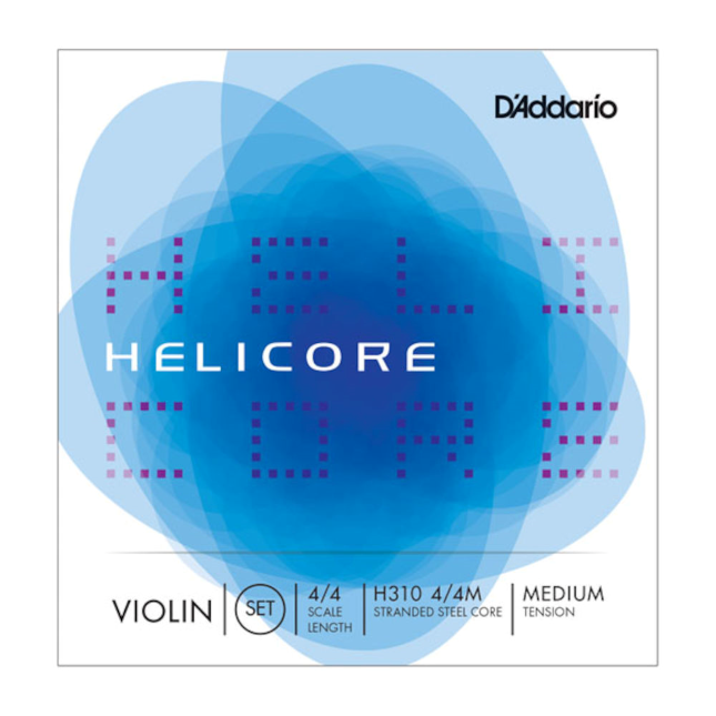 D'Addario Helicore Violin String Set - 4/4 Medium Tension