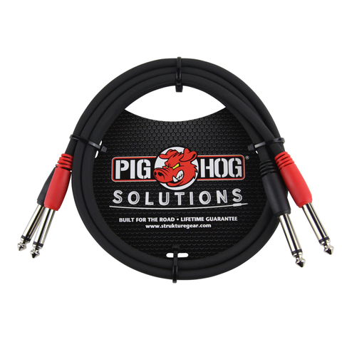 Pig Hog Solutions 1/4"-1/4" Dual Cable