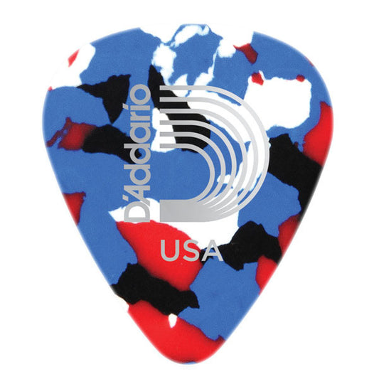D'Addario Classic Celluloid Guitar Picks in Multi-Color, 10 Pack
